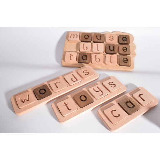 Ahşap Kelime Oyunu - İngilizce Harfler - Scrabble